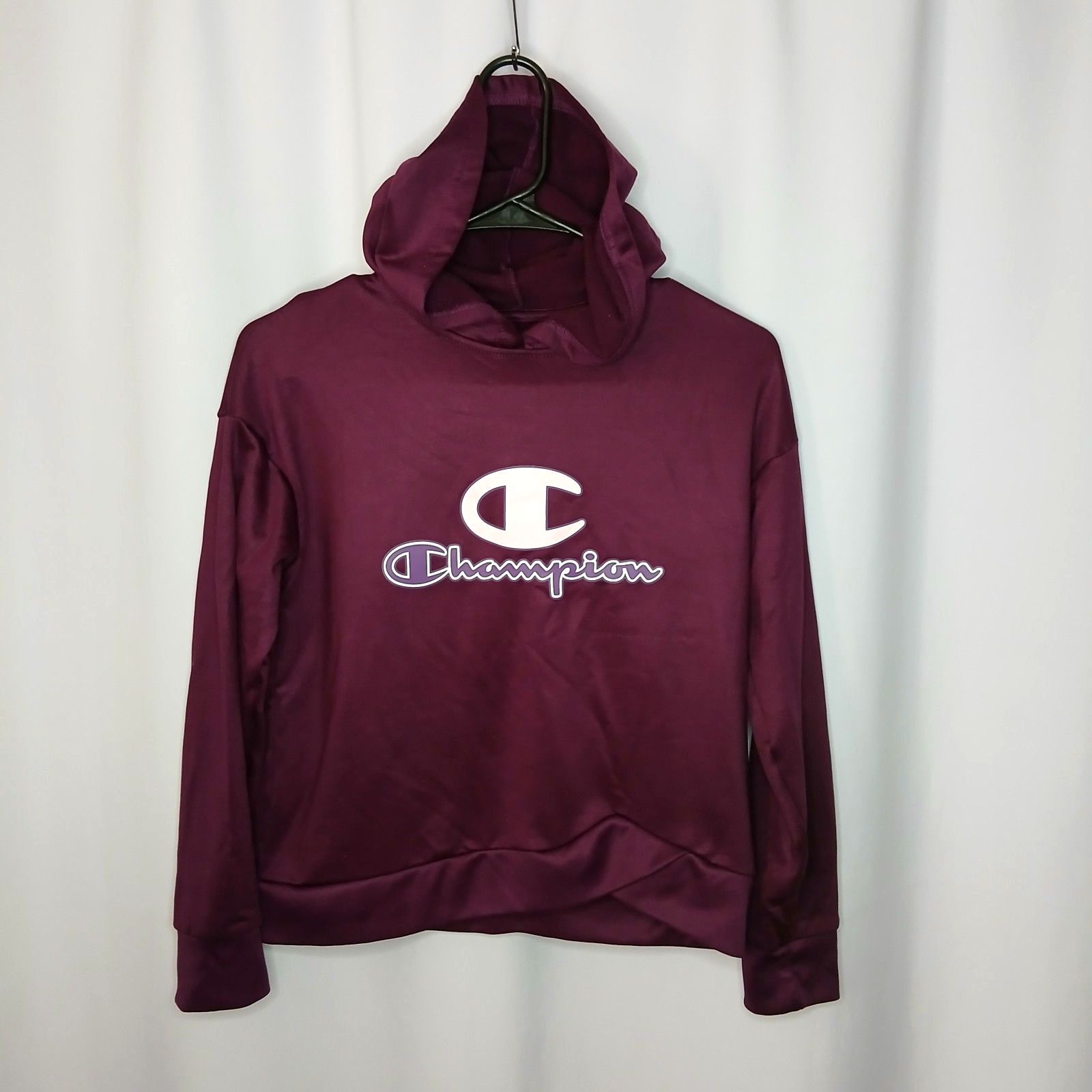 Champion Fleece Lined Hoodie Lightweight Pullover Sweatshirt Stretch Girls 14 16